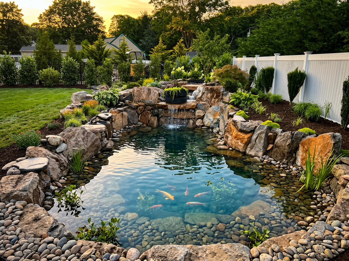 Custom Koi Pond Design & Installation in Suffolk County, Long Island — APM O'Neill & Sons