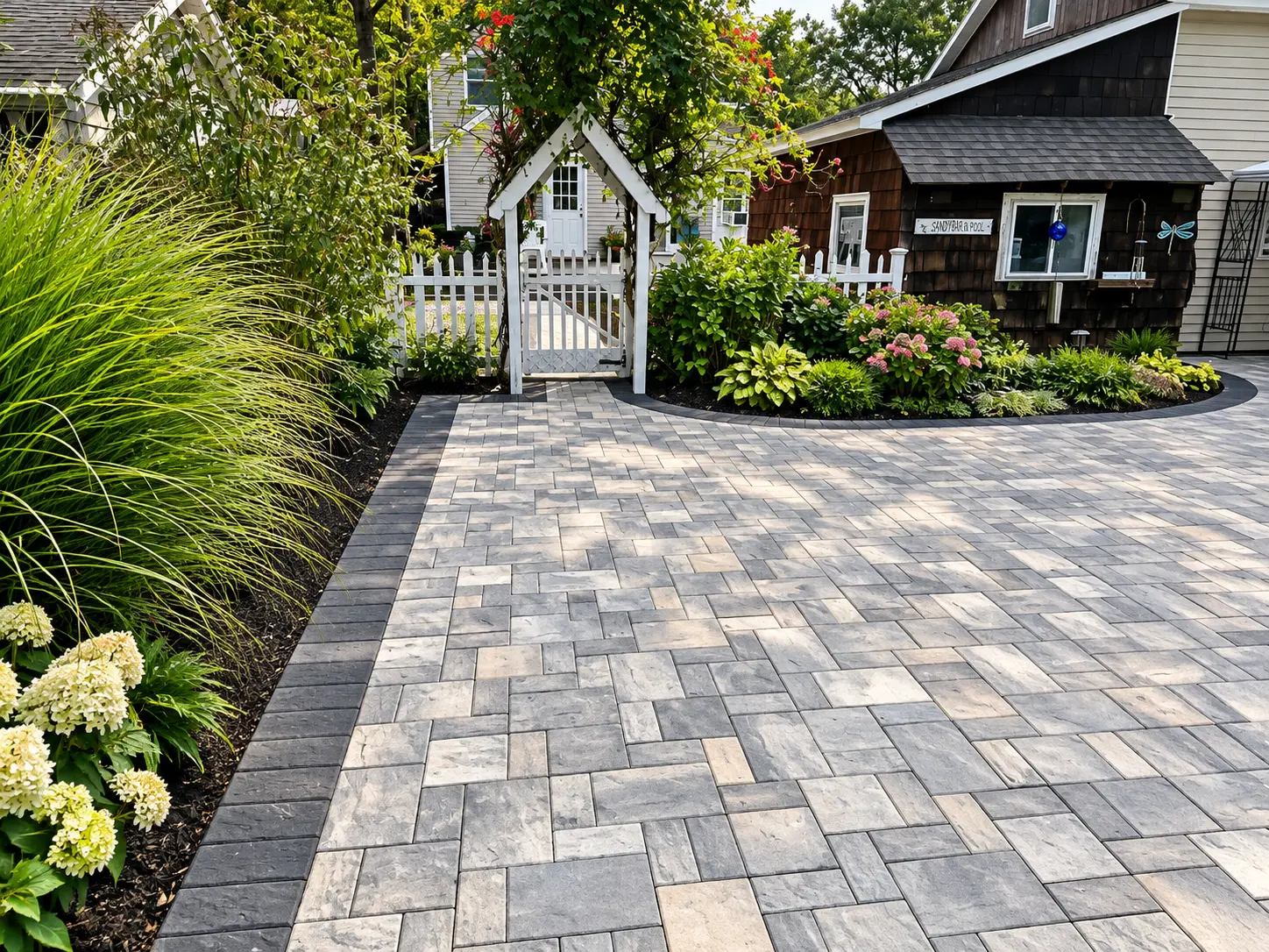 Signature Bellport residential driveway and stoop